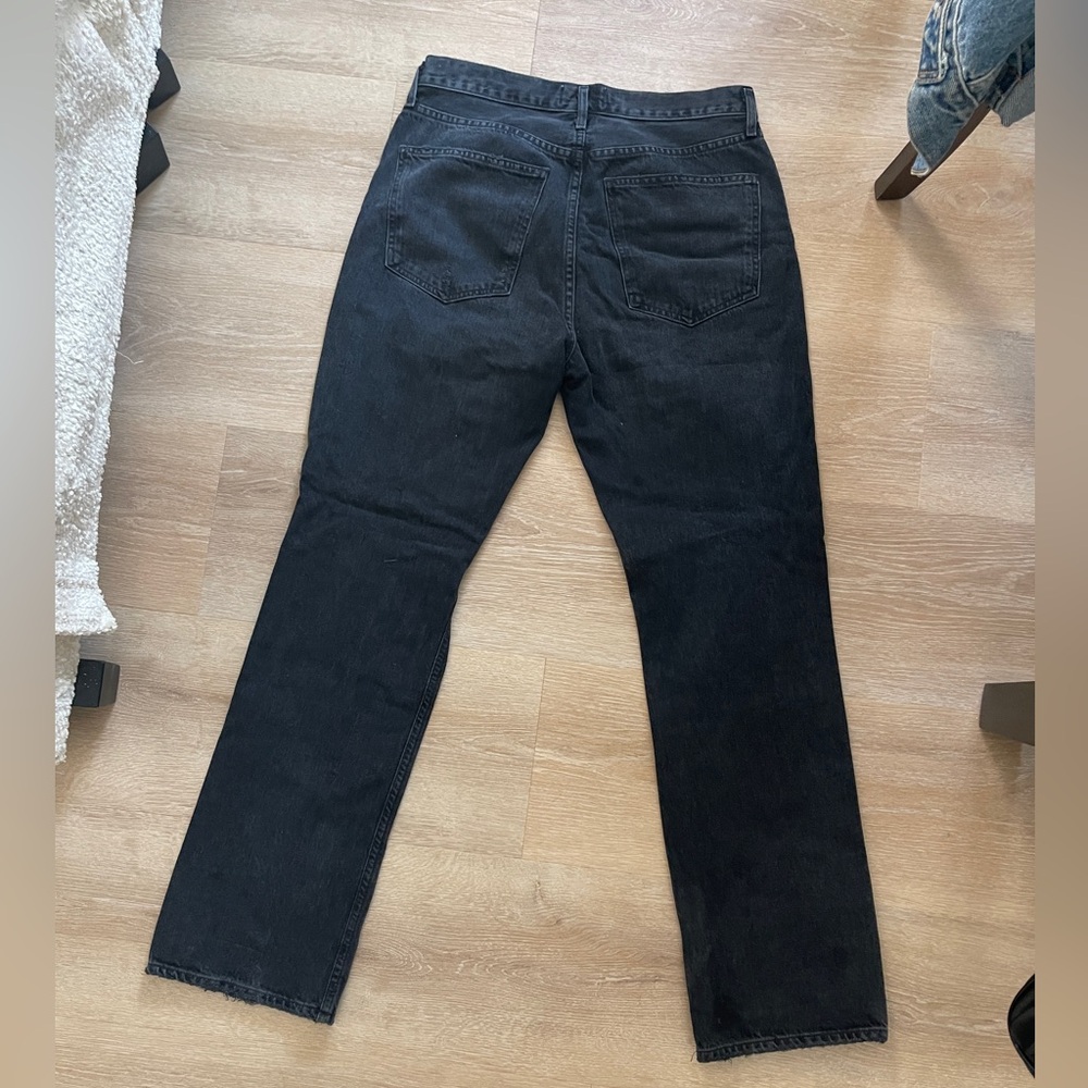 Agolde Black Ripped Knee Jeans - Picture 2 of 3